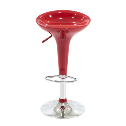 Bar stool Felice height adjustable red-chrome base 40x43x84cm