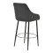 Bar Stool Patrin dark grey color pu-metal leg in black color