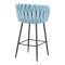 Vivian bar stool siel velvet-leg black metal 57x50x100cm