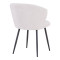 Chair Karg white fabric-leg black metal 57x62x80cm