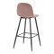 Bar stool medium height Bella rotten apple velvet-black metal leg 41x47x93cm