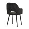 Armchair Factols black fabric-leg black metal 53x61x84cm