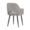 Factols armchair beige-grey fabric-leg black metal 53x61x84cm