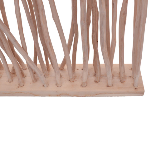 Table decoration Barbin teak wood in natural shade 120x200x25cm