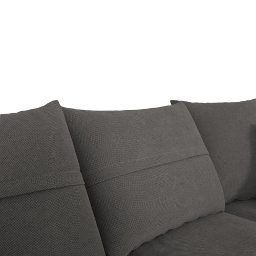 Left corner sofa Montana grey fabric-light grey cushions 275x215x93cm