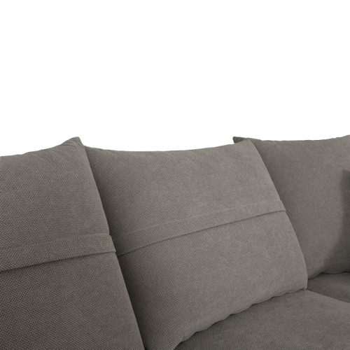 Left corner sofa Montana grey fabric-light grey cushions 275x215x93cm