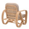 Relmine armchair natural color rattan pe-beige cushion 71x75x80cm