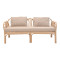 Sofa Ytrone natural color rattan pe-beige cushion 166x61.5x71cm