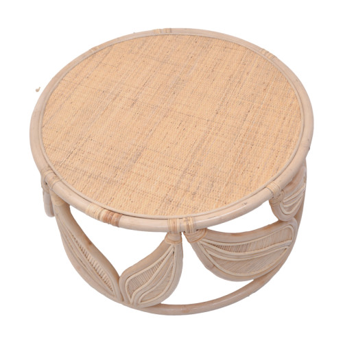 Coffee table Siderty natural color rattan pe D80x45cm