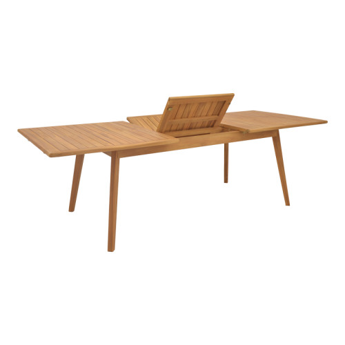 Pino table expanding teak wood in natural shade 180/240x100x75cm