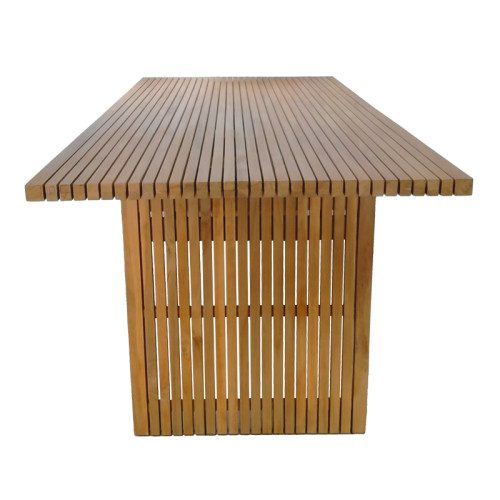 Table Zibra teak wood in natural shade 220x100x75cm