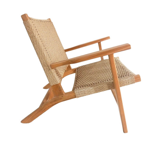 Armchair Crosy teak wood in natural shade 71x81x75cm 