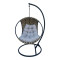 Swing Makito nest with black metal base - pvc in beige- grey color 100x105x195cm DIOMMI 368-000003