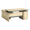 Lotus professional desk with right corner in natural-anthracite shade 200x160x76cm