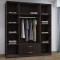 4 Door wardrobe Dose DIOMMI with loff wenge 200x58x230