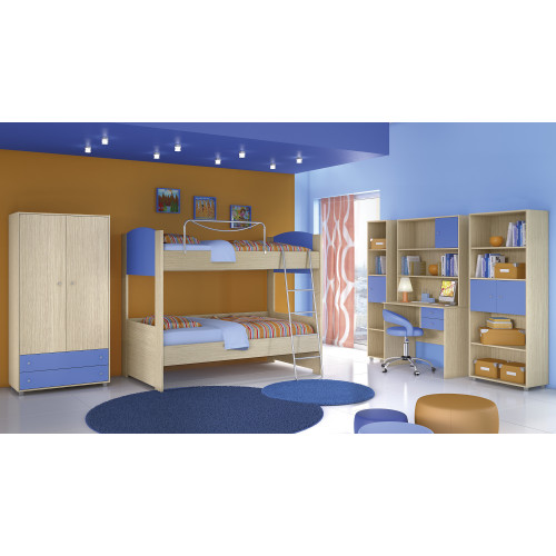 Kids bedroom set bunk bed No4 90x190 DIOMMI 22-003