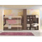 Bunk bed set with desk and bookcase 90x190 DIOMMI 23-032