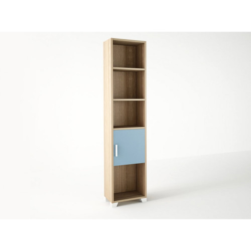Bookcase with shelves and cabinet 40x30x180 DIOMMI 23-100