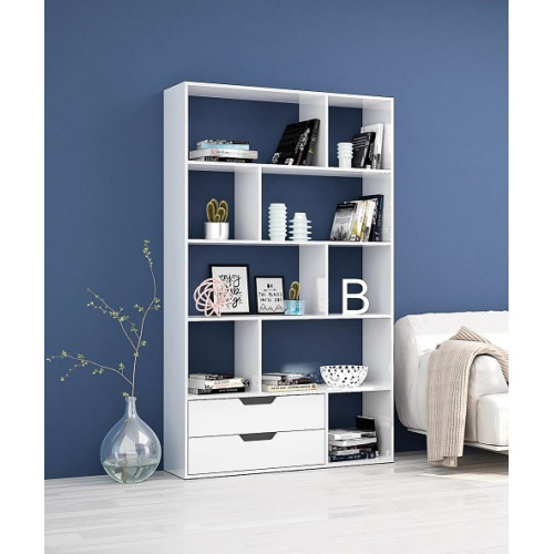 Bookcase with shelves and drawers Apolo2 110x32x185 DIOMMI 31-041