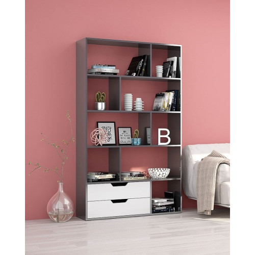 Bookcase with shelves and drawers Apolo2 110x32x185 DIOMMI 31-043