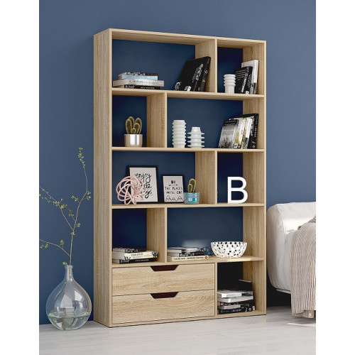 Bookcase with shelves and drawers Apolo2 110x32x185 DIOMMI 31-043