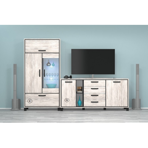 Modular TV bar Evelin2 260x43x180 DIOMMI 31-060