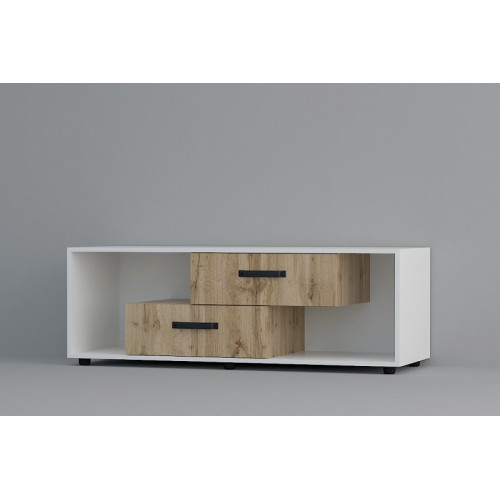 TV cabinet Viva M5 votan oak/white gloss 130x46x45 DIOMMI 31-067