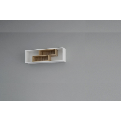 Wall shelf Viva M6 votan oak/white gloss 98x22x31 DIOMMI 31-068