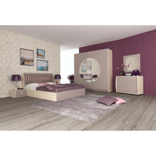 Bedroom set Dalas sand oak/dark cappuccino 160x200 DIOMMI 33-114