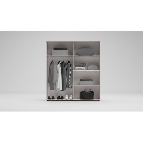 Wardrobe with sliding doors and mirror Apolo8 180x59x200 DIOMMI 33-025