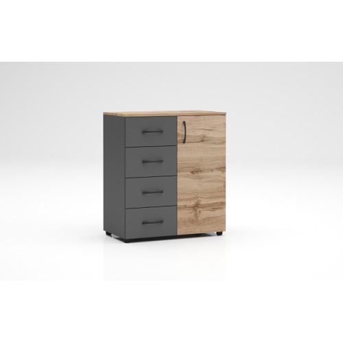 Chest of drawers Apolo5 with drawers and door 80x43x91 DIOMMI 33-174