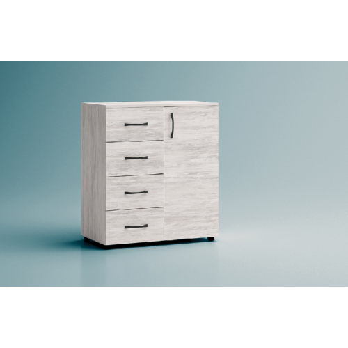Chest of drawers Apolo5 with drawers and door 80x43x91 DIOMMI 33-176