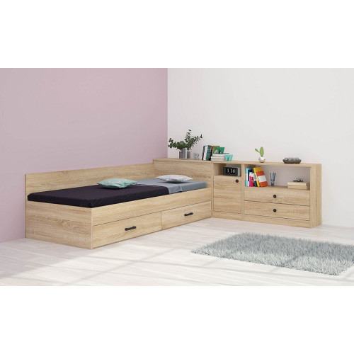 Bed with drawers and cabinet Marea 82x190 DIOMMI 33-277