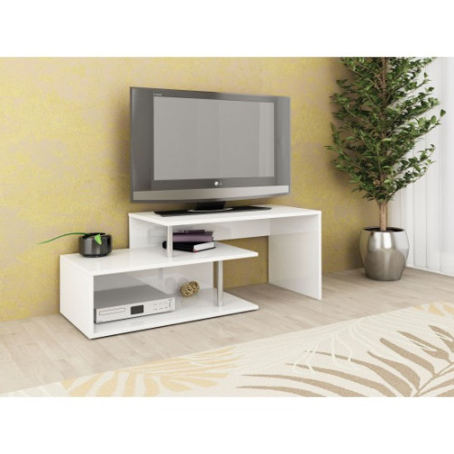 TV cabinet Alfa 50 white gloss 125x45x50 DIOMMI 33-295