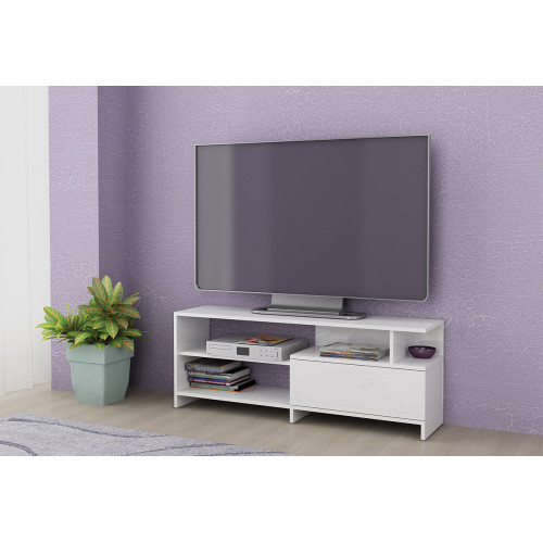 TV cabinet Alfa 70 white gloss 120x30x45 DIOMMI 33-298