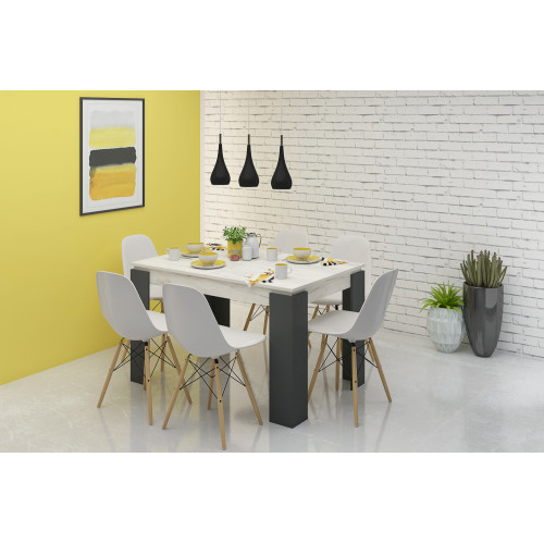Dining Table Verona antracite/pasific 120-160x80x74 DIOMMI 33-330