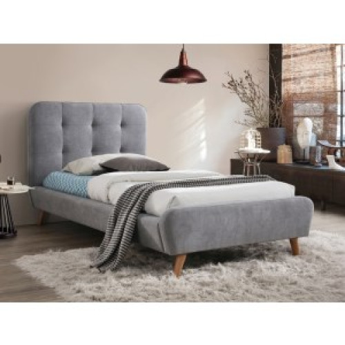 Upholstered Bed Tiffany 90x200 Color Gray DIOMMI TIFFANY90SZ