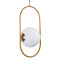  HAMBURG 00592 Modern Hanging Ceiling Lamp Single Light Gold Metallic Glass Ball M25 x W20 x H50cm