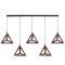 TRIANGLE 00609 Modern Hanging Ceiling Lamp Multi-Light Bronze Metal Mesh M170 x W22 x H130cm