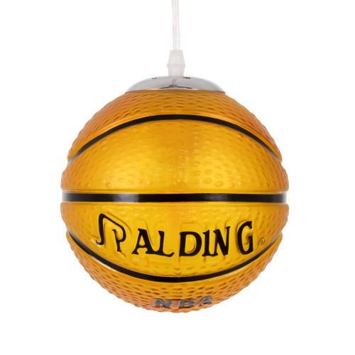 SPALDING NBA 00645 Modern Hanging Children's Ceiling Lamp Single Light Orange Glass Φ18 x H18cm