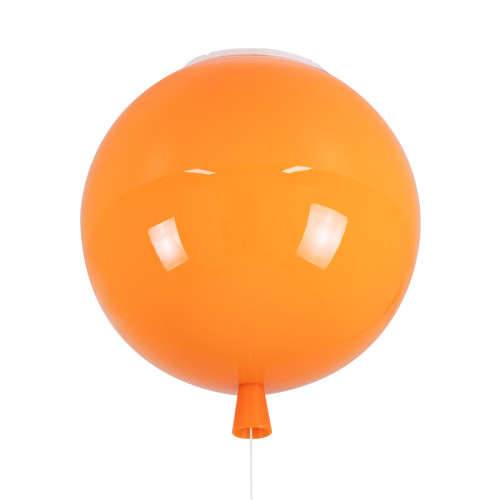  BALLOON 00650 Modern Children's Ceiling Lamp Single Light Orange Plastic Ball Φ30 x H33cm