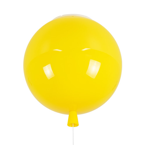  BALLOON 00651 Modern Children's Ceiling Lamp Single Light Yellow Plastic Ball Φ30 x H33cm