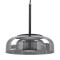 CHARLOTTE 00743 Modern Pendant Ceiling Light Single Light Tinted Glass Black Metal CREE LED 5W 500lm 180° 