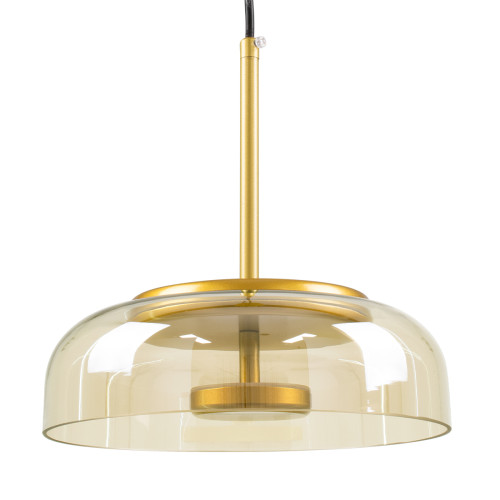 CHARLOTTE 00744 Modern Pendant Ceiling Light Single Light Honey Glass Gold Metallic CREE LED 5W 500lm 180° 