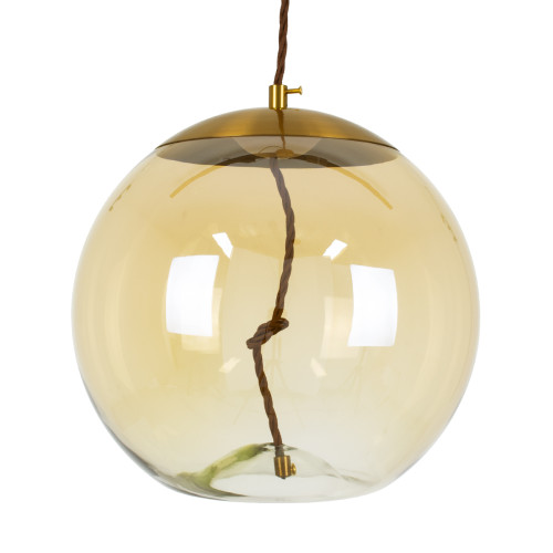 ACHTON 00748 Modern Hanging Ceiling Lamp Single Light Transparent Honey Glass LED