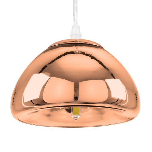 CRISTIN 00758 Modern Hanging Ceiling Lamp Single Light 1 x G4 AC 230V Bronze Glass Φ18 x H13cm