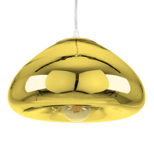 CRISTIN 00760 Modern Hanging Ceiling Lamp Single Light Gold Glass Φ30 x H19cm