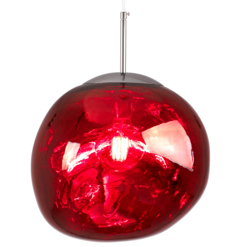 DIXAR 00763 Modern Hanging Ceiling Lamp Single Light Glass Red Φ36 x H45cm