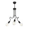 ASPECT 00787 Modern Three-Light Ceiling Lamp Black Metal Mesh Φ42 x H60cm