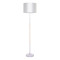 ASHLEY 00826 Modern Floor Lamp Single Light Metallic White with Cap and Wooden Detail Φ40 x H145cm